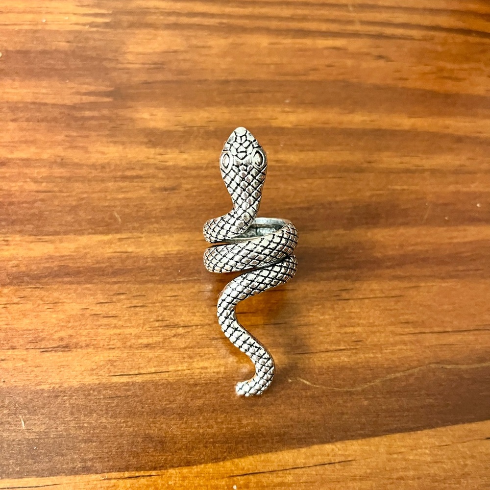Silver Snake Stackable Rings - Picture 4 of 4